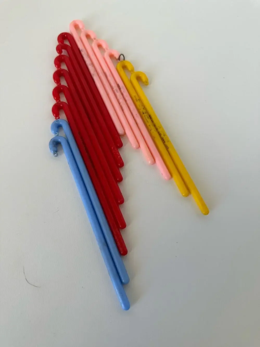 Vintage hooked swizzle sticks, stir sticks, Funny saying, set of 14